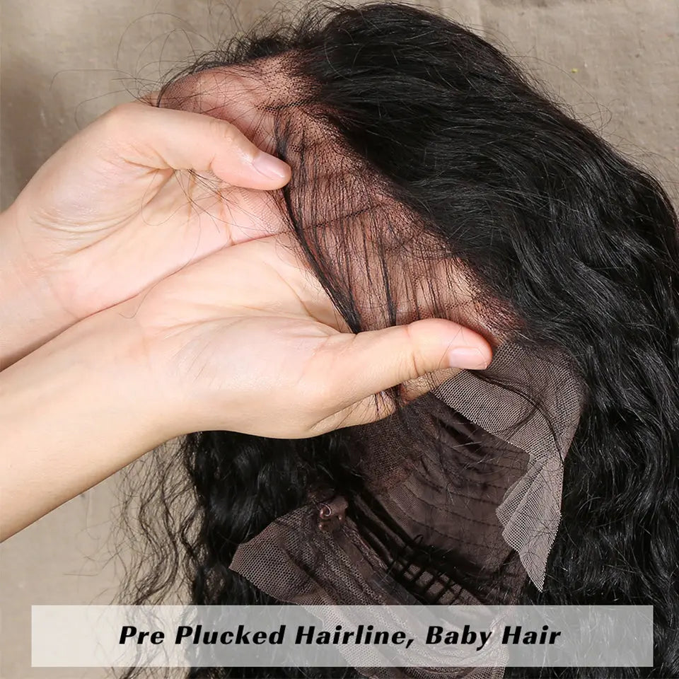 Beaufox Deep Wave Virgin Human Hair Wigs 180% Density Deep Wave Lace Front Wig beaufox hair beaufox hair