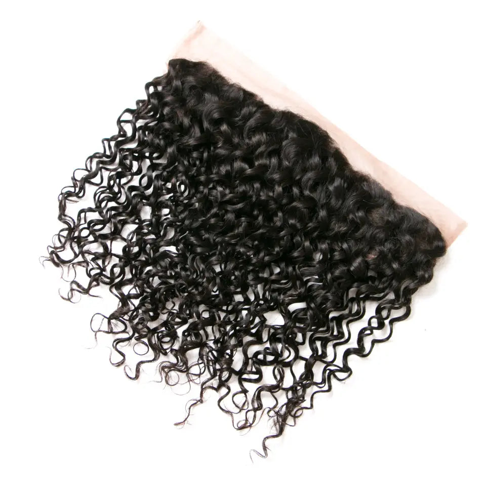 Beaufox Hair Natural Black Water Wave 13X4 Lace Frontal 100% Human Hair beaufox hair beaufox hair