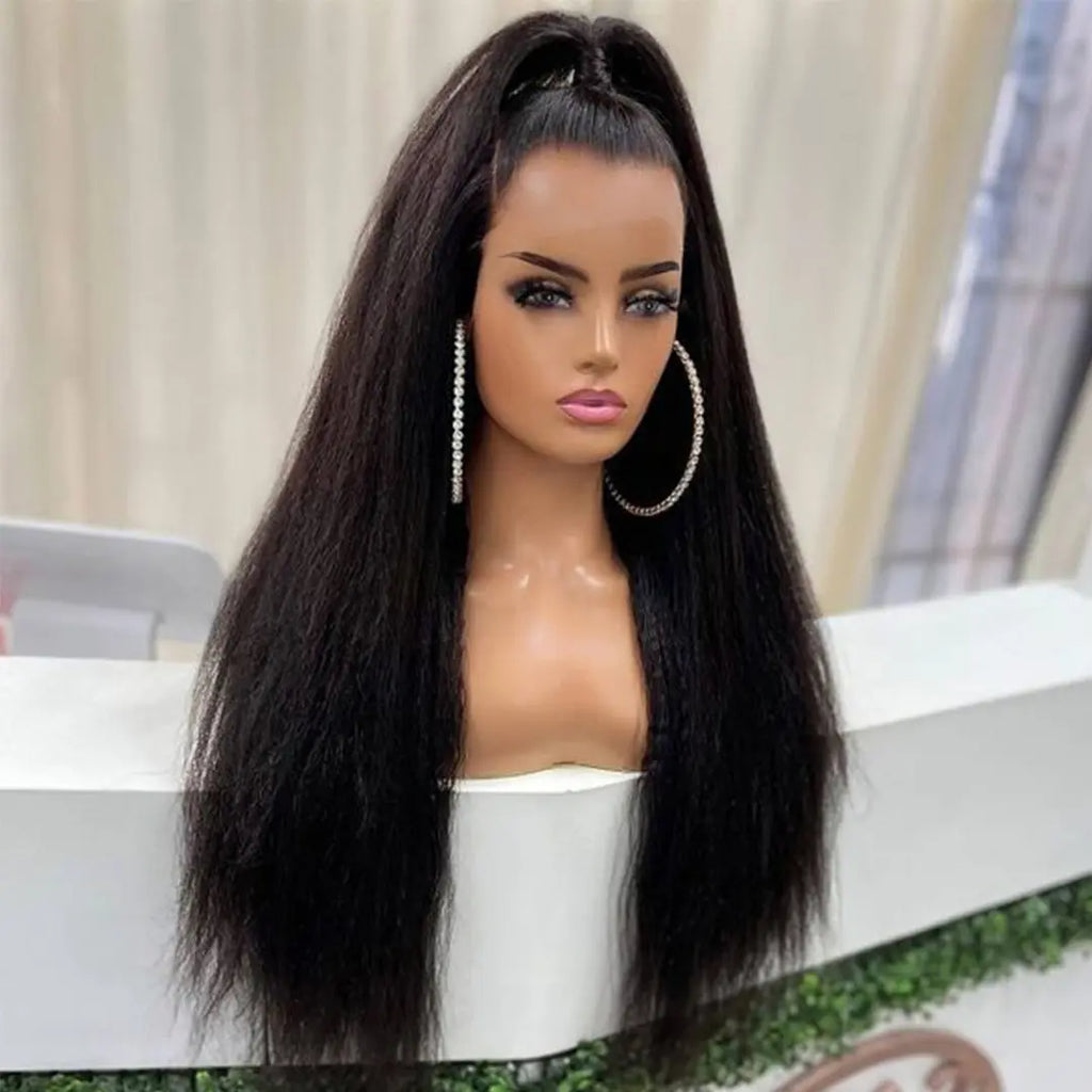  Kinky Straight Hair 13X4 Lace Front Wigs