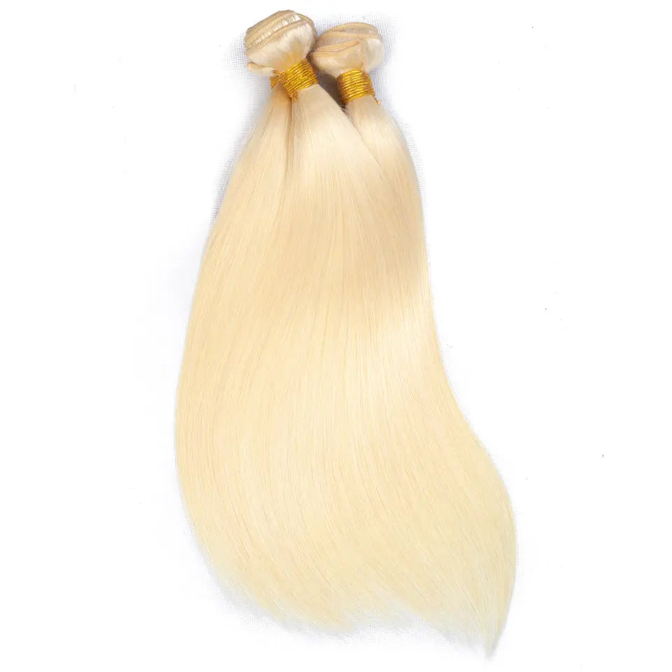 Brazilian Virgin Human Hair Straight Hair 3 Bundles Blonde #613 Color beaufox hair beaufox hair