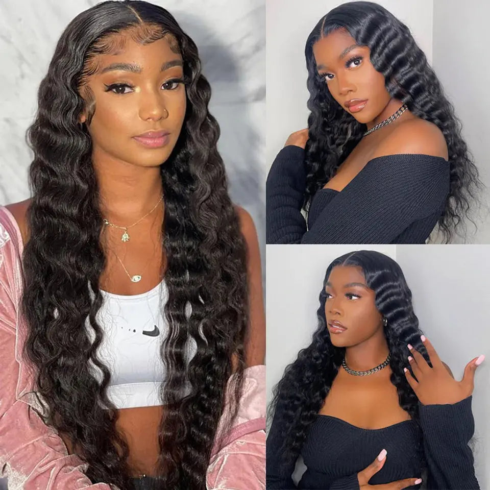 Loose Deep Wave Wig Lace Front Wig Human Hair HD Transparent Lace Wig for Black Women beaufox hair beaufox hair