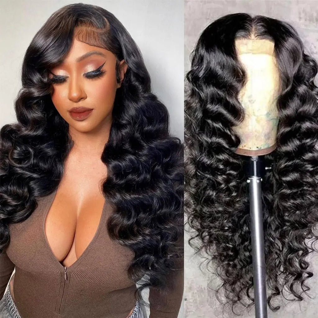 Loose Wave Human Hair Wigs 13X4 13X6 Lace Frontal Wig Pre Plucked Frontal Wigs For Women beaufox hair beaufox hair