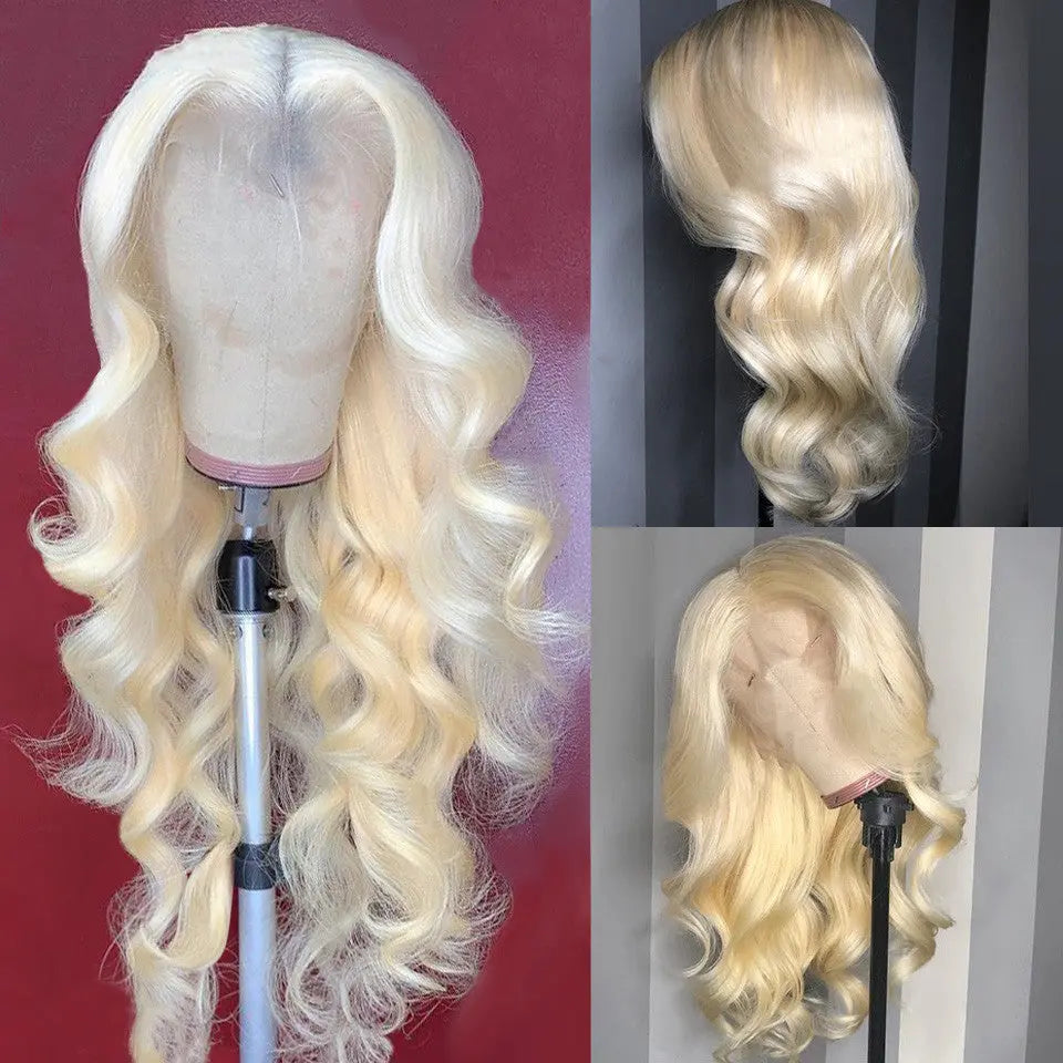 Beaufox 150%-250% Density 613 Blonde Transparent Lace Front Wig Body Wave With Baby Hair beaufox hair beaufox hair