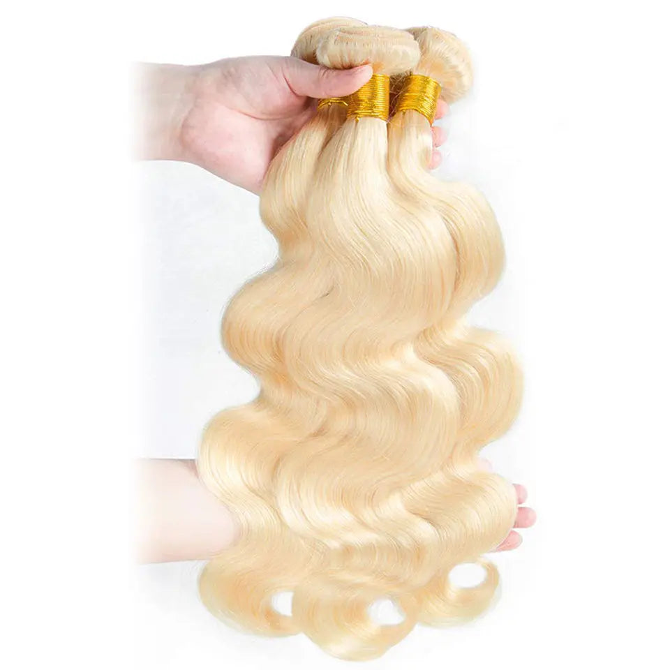 Beaufox 613 Blonde Body Wave 3 Bundles With 13X4 Frontal Brazilian Human Hair beaufox hair beaufox hair