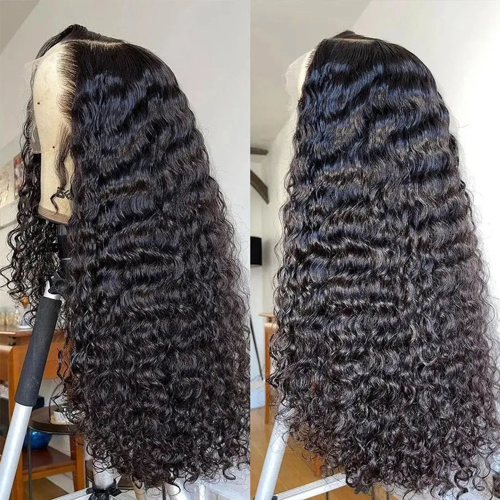 Beaufox Deep Wave Lace Front Wig Human Hair 180% Density Virgin Human Hair Wig beaufox hair beaufox hair