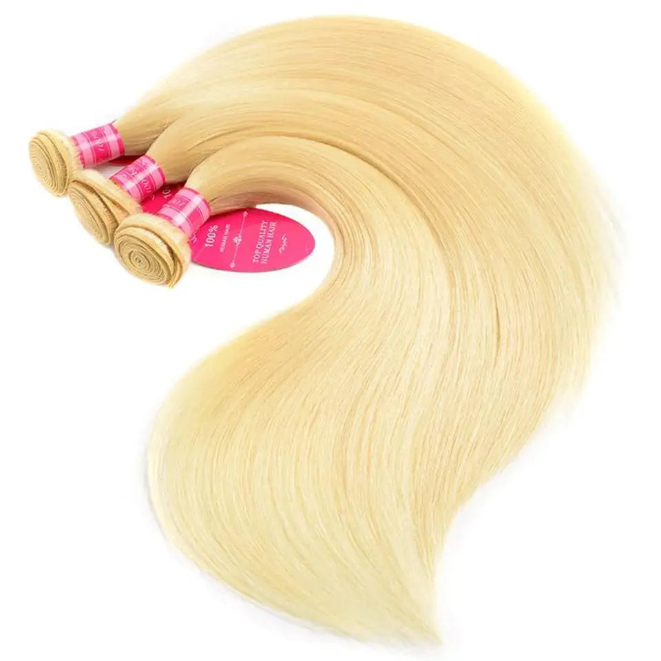 Beaufox Hair 100% Virgin Human Hair 613 Blonde Color Straight Hair 4 Bundles beaufox hair beaufox hair