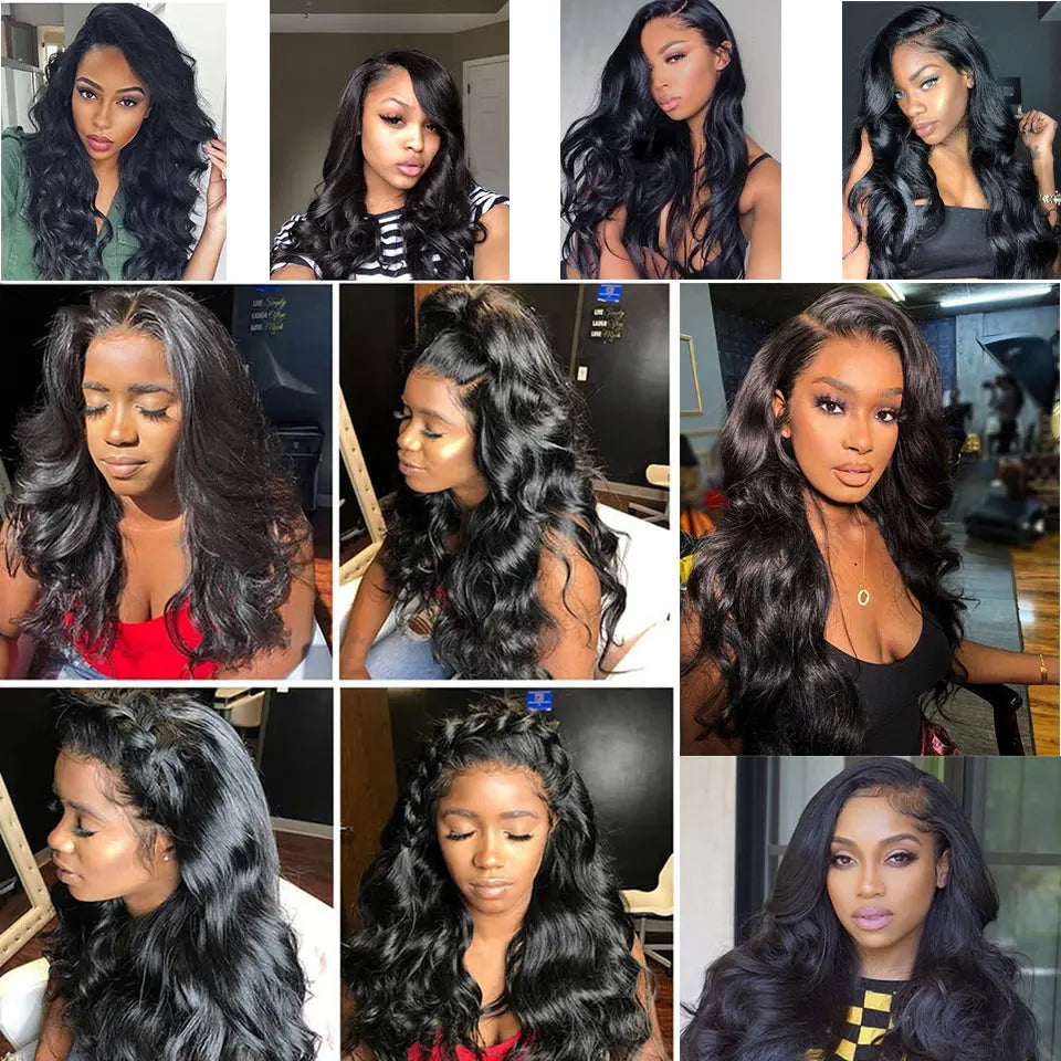 Beaufox Hair Body Wave 4 Bundles With 13X4 Lace Frontal Virgin Human Hair beaufox hair beaufox hair