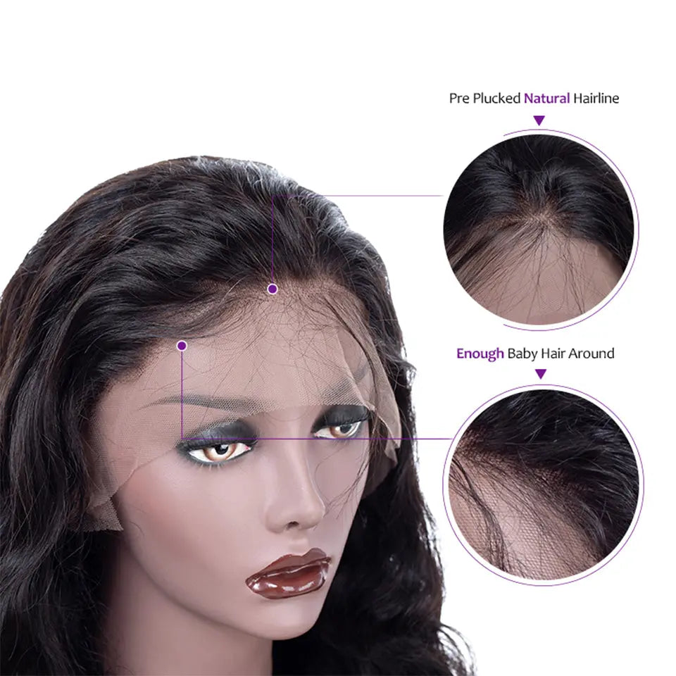 Beaufox Hair Deep Wave 13X6 Lace Front Wig 210% Density Virgin Human Hair Wigs for Women beaufox hair beaufox hair