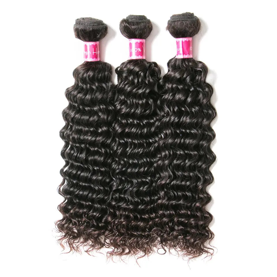 Beaufox Hair Deep Wave 3 Bundles With 13X4 Lace Frontal Virgin Hair beaufox hair beaufox hair