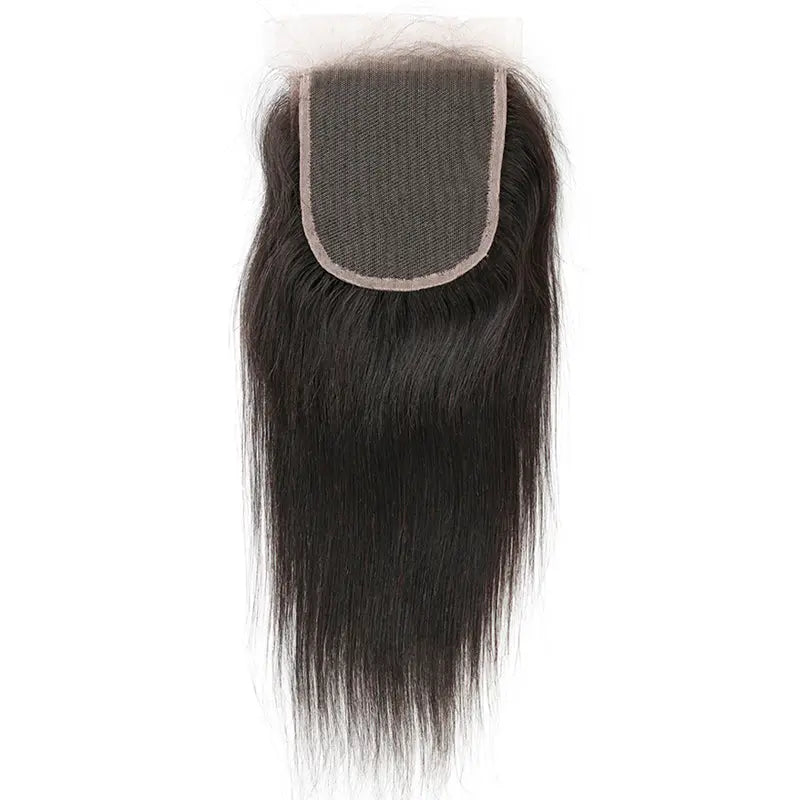 Beaufox Hair Human Hair Straight 4X4 Lace Closure Natural Black beaufox hair beaufox hair