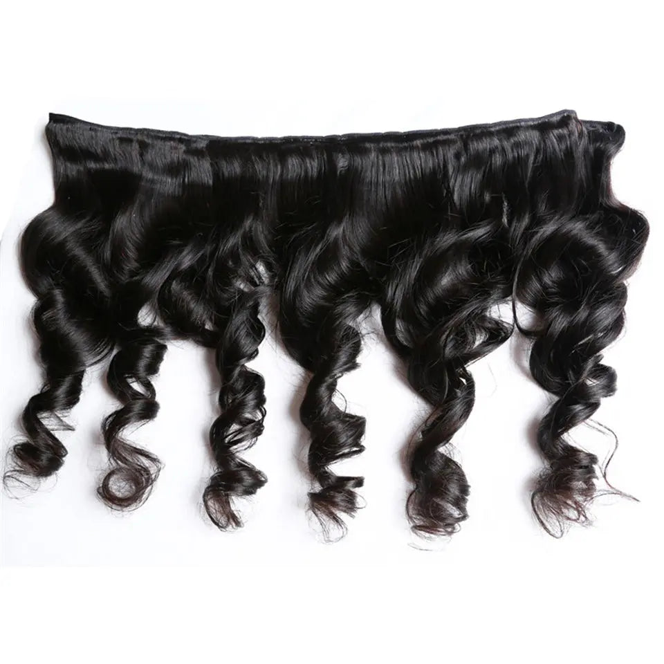 Beaufox Hair Loose Wave 4 Bundles With 4X4/5X5/6X6 Closure Natural Black beaufox hair beaufox hair