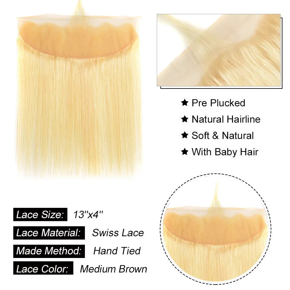 Beaufox Hair Straight 13X4 Lace Frontal 613 Blonde Hair beaufox hair beaufox hair