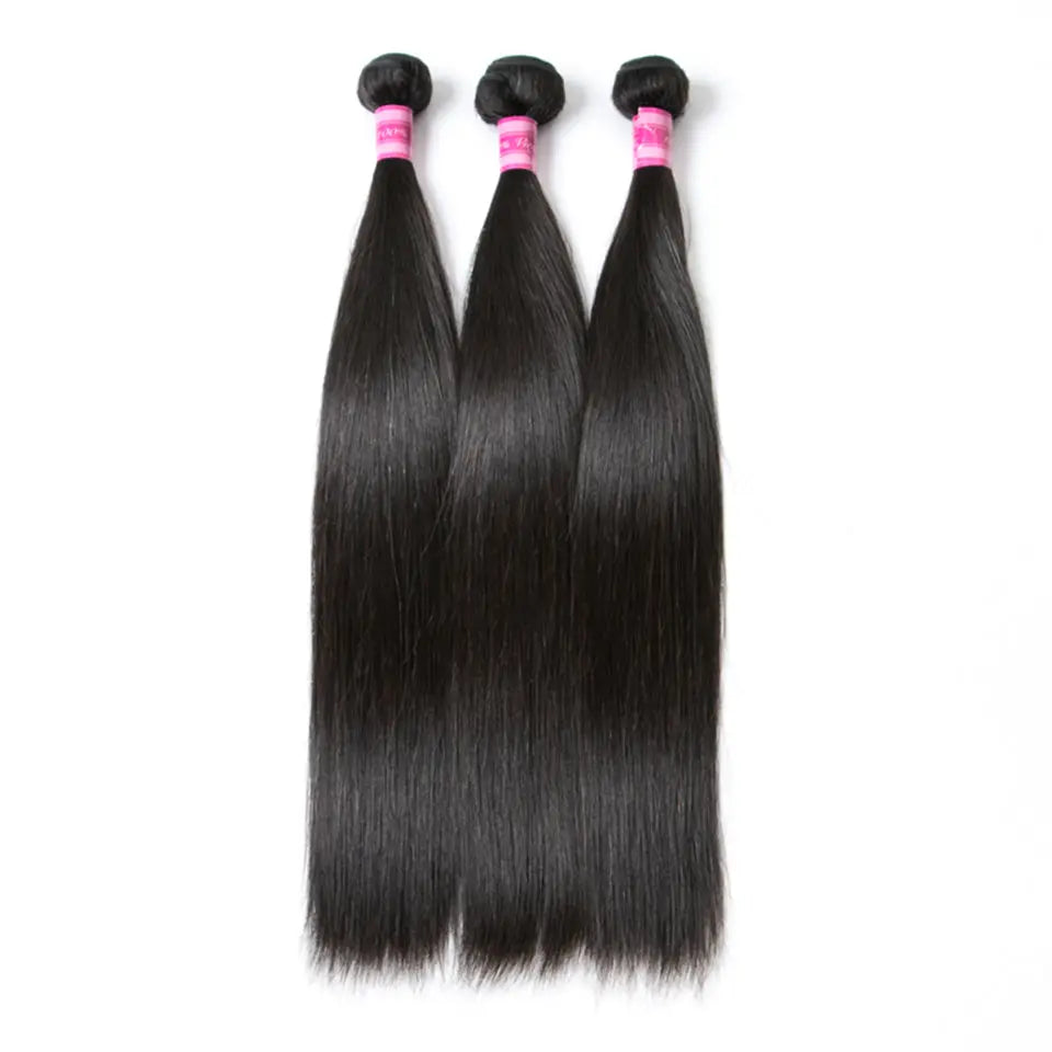 Beaufox Hair Straight 3 Bundles 100% Virgin Human Hair Natural Black beaufox hair beaufox hair