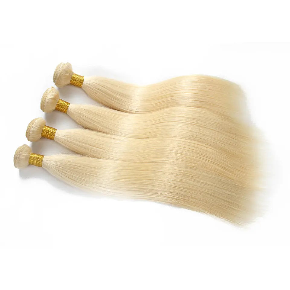 Beaufox Hair Straight Hair 4 Bundles 100% Virgin Human Hair 613 Blonde Color beaufox hair beaufox hair