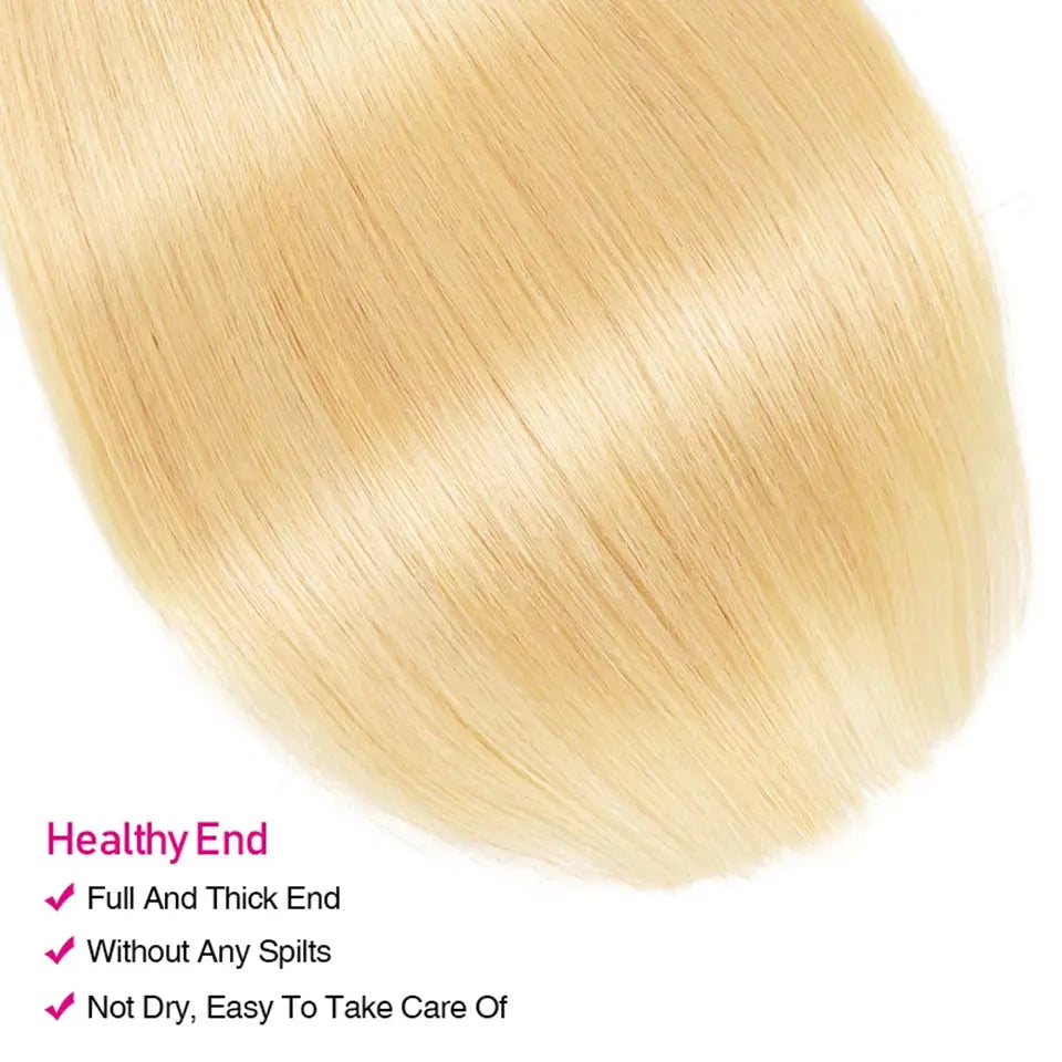 Beaufox Hair Straight Hair 4 Bundles 100% Virgin Human Hair 613 Blonde Color beaufox hair beaufox hair