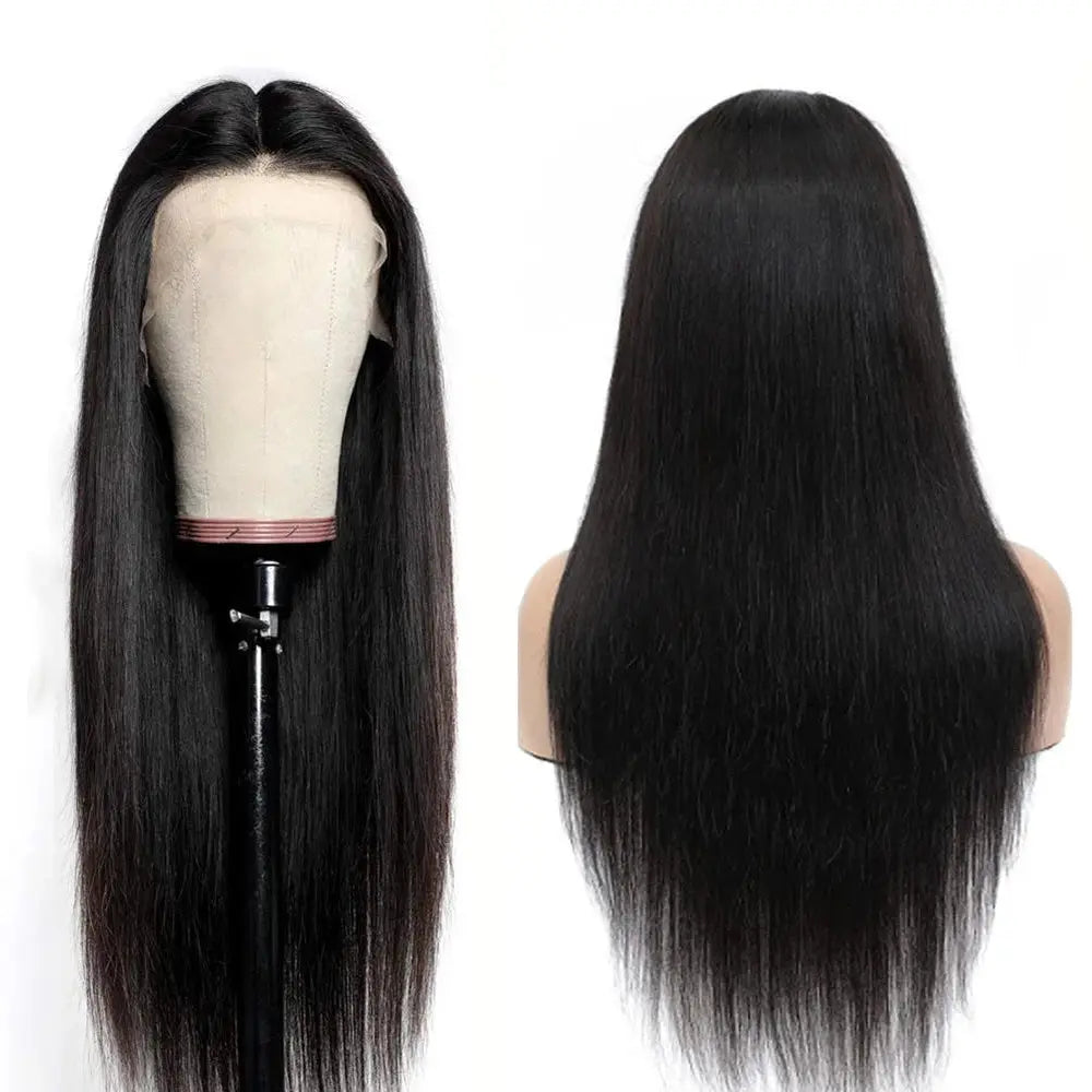 Beaufox Hair Straight Human Hair Lace Front Wig Natural Black Virgin Hair for Women beaufox hair beaufox hair