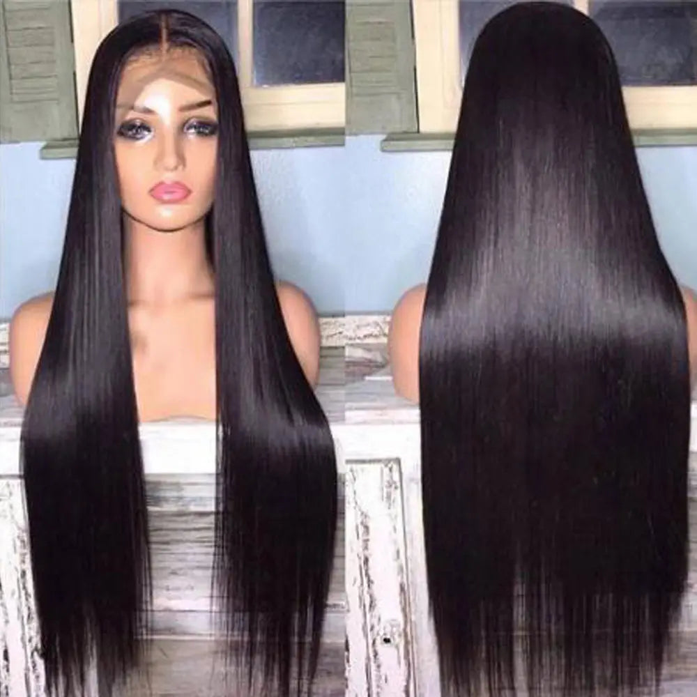 Beaufox Human Hair Straight Lace Front Wig HD Transparent Lace Wig Density beaufox hair beaufox hair