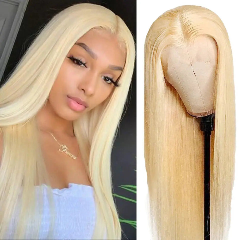 Beaufox Human Hair Transparent Lace 613 Blonde Straight 4X4 Lace Front Wig beaufox hair beaufox hair