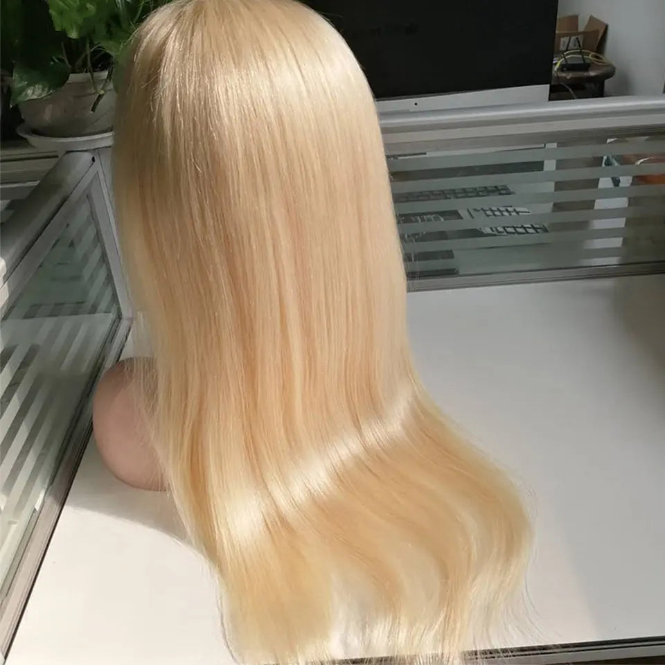 Beaufox Human Hair Transparent Lace 613 Blonde Straight 4X4 Lace Front Wig beaufox hair beaufox hair