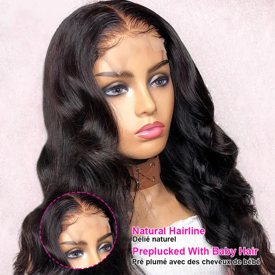 Beaufox Transparent Lace Wig Body Wave Human Hair Lace Wig 180% Density Wig beaufox hair beaufox hair