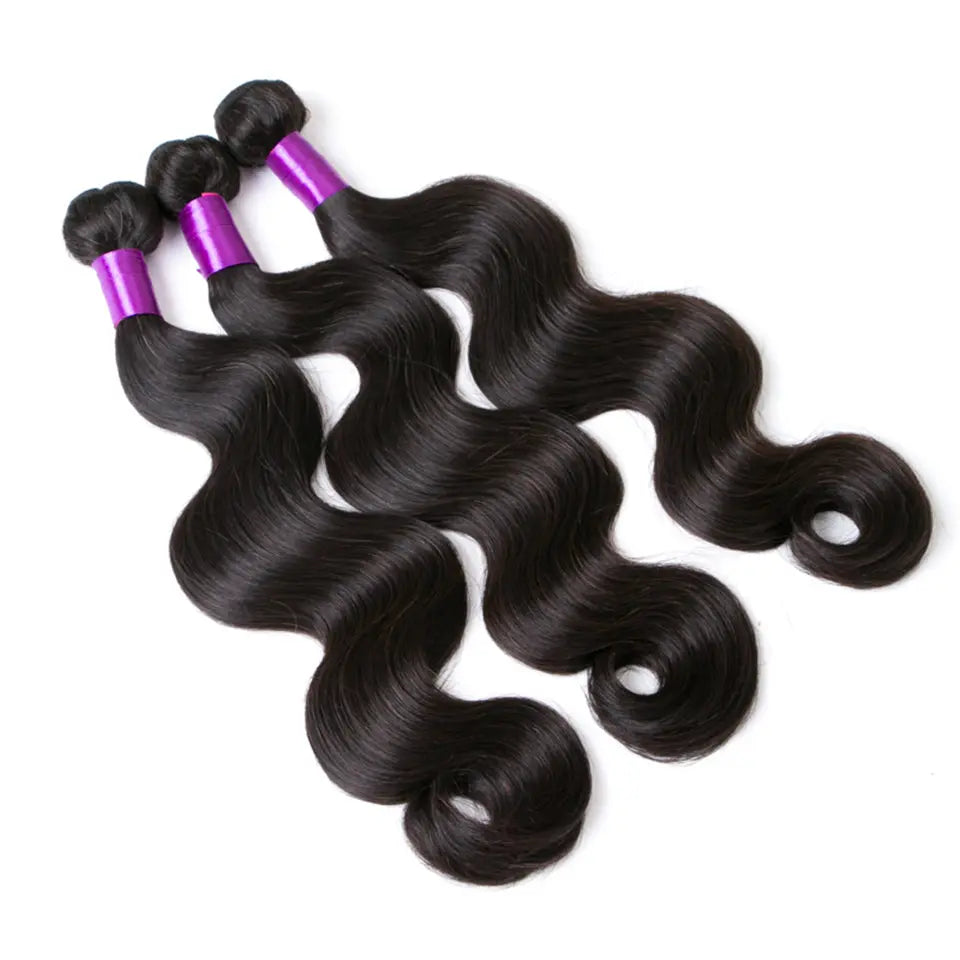 Body Wave 3/4 Bundles With 4X4 Lace Closure Brazilian Virgin Human Hair beaufox hair beaufox hair