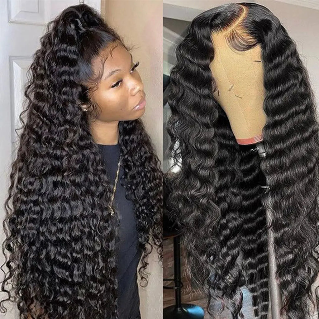 Deep Wave Glueless Lace Front Wig