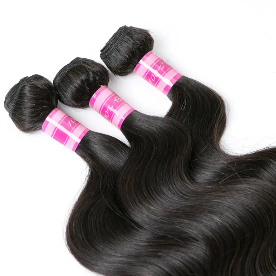 Malaysian Virgin Human Hair Body Wave 4 Bundles With 4X4/5X5/6X6 Closure beaufox hair beaufox hair